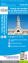 Wandelkaart Forêts de Verdun et du Mort-Homme | IGN 3112ET - IGN3112 ET | 1:25.000 | ISBN 9782758551430