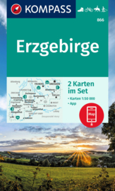 Wandelkaart Erzgebirge, 2-delig | Kompass 866 | 1:50.000 | ISBN 9783991215479