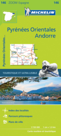 Fietskaart - wegenkaart  Spaanse Pyreneeën Oost / Andorra - Pyrénées Orientales | Michelin 146  | 1;150.000 | ISBN 9782067218161