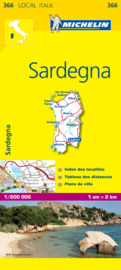 Wegenkaart Sardinia nr. 366 | Michelin | 1:200.000 | ISBN 9782067127289
