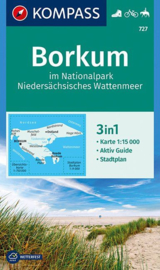 Wandelkaart - fietskaart Borkum | Kompass 727 | 1:15.000 | ISBN 9783990444573