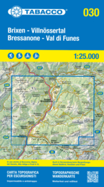 Wandelkaart Bressano / Brixen | Tabacco 30 | 1:25.000 | ISBN 9788883151729