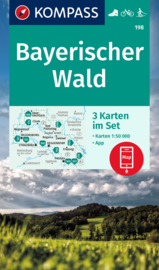 Wandelkaart Bayerischer Wald - 3 delige set | Kompass 198 | 1:50.000 | ISBN 9783991215578