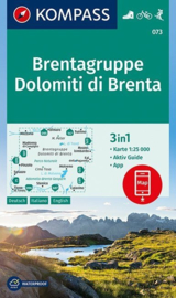Wandelkaart Brenta / Dolomiti di Brenta | Kompass 073 | 1:25.000 | ISBN 9783990443866