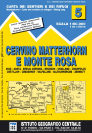 Wandelkaart Cervino-Matterhorn e Monte Rosa | IGC nr. 5 | 1:50.000 | ISBN 9788896455050