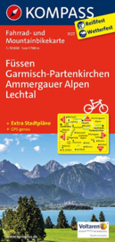 Fietskaart  Füssen - Garmisch-Partenkirchen - Ammergauer Alpen | Kompass 3127 | 1:70.000 | ISBN 9783850263375