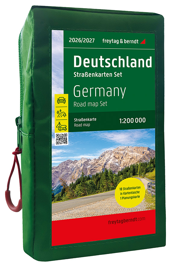 Wegenkaart Duitsland | Set van 9 kaarten | Freytag & Berndt | 1:200.000 | ISBN 9783707923896