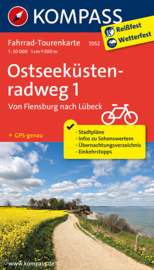 Fietskaart Ostseeküstenradweg 1 | Kompass 7052 | 1:50.000 | ISBN 9783850269742