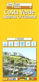 Wegenkaart - Fietskaart Costa Verde Asturias West | GeoEstel No. T020 | 1:150.000 | ISBN 9788495788337