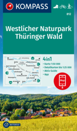 Wandelkaart Westlicher Thüringer Wald | Kompass 812 | 1:50.000 | ISBN 9783991216889