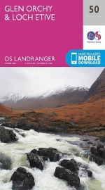 Wandelkaart Glen Orchy & Loche Etive | Ordnance Survey 50 | ISBN 9780319261484