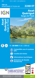 Wandelkaart Axat, Querigut, Gorges de l`Aude, Belcaire | Pyreneeën |  IGN 2248ET - IGN 2248 ET | ISBN 9782758553984