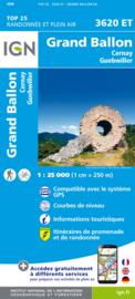 Wandelkaart Grand Ballon | Vogezen | IGN 3620 ET - IGN 3620ET  | ISBN 9782758550389