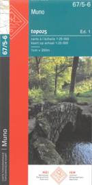 Topografische kaart Belgie NGI 67 / 5-6 Muno | 1:25.000 - ISBN 9789462355583