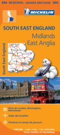 Landkaart - wegenkaart Southeast England - Zuid oost Engeland - Kent | Michelin 504 |  1:400.000 | ISBN 9782067183322