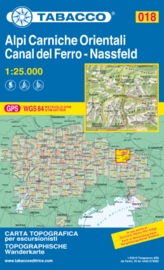 Wandelkaart Alpi Carniche Orientali - Canal del Ferro  | Tabacco 18 | 1:25.000 | ISBN 9788883151231