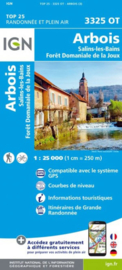 Wandelkaart Arbois, Salins-les-Bains, Foret Dominiale de la Joux |  Jura |  IGN 3325OT - IGN 3325 OT | ISBN 9782758545545