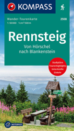 Wandelkaart Rennsteig | Kompass 2508 | 1:50.000 | ISBN 9783991213031