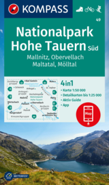 Wandelkaart Hohe Tauern NP Süd - Maltatal | Kompass 49 | 1:50.000 | ISBN 9783991217503