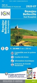 Wandelkaart Beaujeu - Belleville - Haut Beaujolais | Rhônevallei - Bourgondië |  IGN 2928 ET - IGN 2928ET