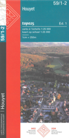 Topografische kaart Belgie NGI 59 / 1-2  Houyet - Han sur Lesse| 1:25.000 - ISBN 9789462355255