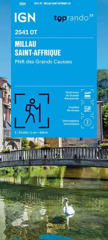 Wandelkaart Millau, St-Affrique - PNR Grands Causses | IGN 2541OT - IGN 2541 OT | ISBN 9782758557364