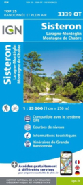 Wandelkaart Sisteron, Laragne-Monteglin, Montagne de Chabre | IGN 3339OT - IGN 3339 OT