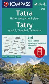 Wandelkaart Slowakije - Hoge Tatra-Vysoke Tatry | Kompass 2100 | 1:50.000 | ISBN 9783990443903