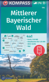 Wandelkaart Mittlerer Bayerischer Wald | Kompass 196 | 1:50.000 | ISBN 9783990448823