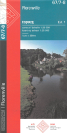 Topografische kaart Belgie NGI 67 / 7-8 Florenville | 1:25.000 - ISBN 9789059343870
