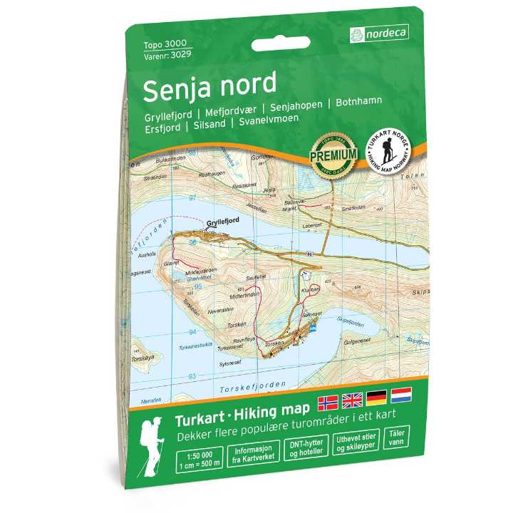 Wandelkaart Senja Noord | Nordeca | 1:50.000 | ISBN 7046660030295