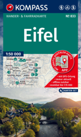 Wandelkaart Eifel - 4-delige set | Kompass 833 | 1:50.000 | ISBN 9783991543015