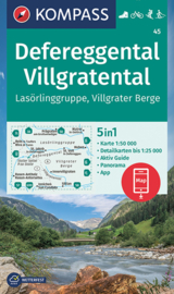 Wandelkaart Defereggental - Villgratental | Kompass 45 | 1:50.000 | ISBN 9783991215592