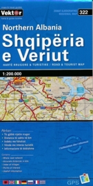 Wegenkaart Albanië Noord - North Albania | Vektor Editions | 1:200.000 | ISBN 9789604487752