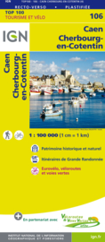 Wegenkaart - Fietskaart Caen - Cherbourg - Ste. Mère Église - Coutances | IGN 106 | ISBN 9782758543572