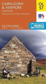 Wandelkaart Cairn Gorm, Aviemore | Ordnance Survey Explorer maps 57 | 1:25.000 | ISBN 9780319242964