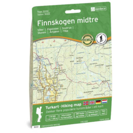 Wandelkaart Finnskogen Midtre 3033 | Nordeca | 1:50.000 | ISBN 7046660030332