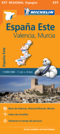 Wegenkaart Valenciana - Murcia - Alicante - Benidorm | Michelin 577 | ISBN 9782067184374