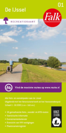 Wandelkaart - Fietskaart - Recreatiekaart De IJssel | Falk 01 | 1:50.000 | ISBN 9789028704565