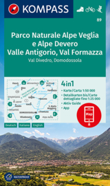 Wandelkaart Parco Naturale Alpe Veglia e Alpe Devero Domodóssola | Kompass 89 | 1:50.000 | ISBN 9783991211150