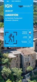 Wandelkaart l`Argentière, Vivarais Cévenol | Ardèche | IGN 2838 OT - IGN 2838OT | ISBN 9782758558859