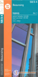 Topografische kaart Belgie NGI 58 / 3-4  Beauraing | 1:25.000 - ISBN 9789462353886