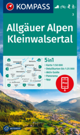 Wandelkaart Allgauer Alpen - Kleinwalsertal | Kompass 3 | 1:50.000 | ISBN 9783991219521