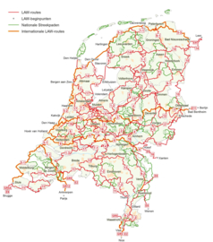 Overzicht LAW'S en Streekpaden in Nederland