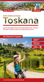 Fietskaart Toscane | ADFC | 1:150.000 | ISBN 9783969901823