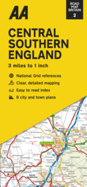 Wegenkaart Engeland Centraal Zuid nr. 2 | AA Publishing | 1:200.000 | ISBN 9780749582814