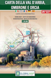 Wandelkaart Carta della Val dÁrbia, Ombrone e Orcia - Toscane | Global Map | 1:50.000 | ISBN 9788879144995