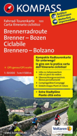 Fietskaart Brenner - Bozen / Bolzano | Kompass 7051 | 1:50.000 | ISBN 9783850268554