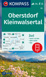 Wandelkaart Oberstdorf , Kleinwalsertal | Kompass 03 | 1:25.000 | ISBN 9783991542261