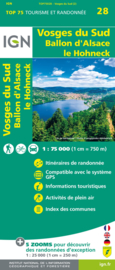 Wandelkaart - Fietskaart Vogezen - Vosges du Sud - Ballon d`Alsace - Le Hohneck nr. 28 | 1:75.000 | ISBN 9782758549741